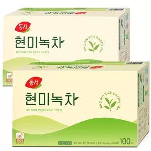 동서식품 현미녹차 100T 2개 (200티백)