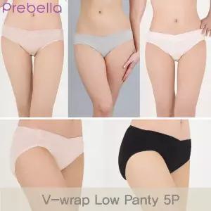 [하프클럽/프레벨라]프레벨라 브이랩로우 면스판 요일팬티 5종세트 임부팬티 국내생산