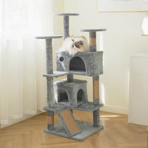 한층뚝딱 8단 터널숨숨집 플랫폼 고양이 중형캣타워 그레이