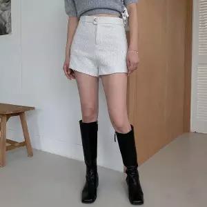 [하프클럽/옷자락]여자 가을숏팬츠 하이웨이스트 슬렌더 트위드 반바지