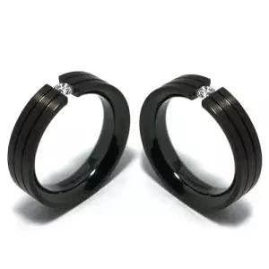 T-133 DIA CO 다이아몬드 블랙 티타늄 커플링 반지 이니셜무료 무료배송 맞춤제작 평생AS