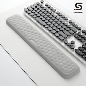 쿠슝 벌집 키보드 손목받침대 메모리폼 패브릭 손목 보호 쿠션 팜레스트 L