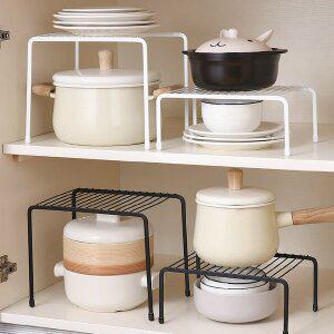 (1+1) 다용도 철제 접시 정리 선반 그릇 정리