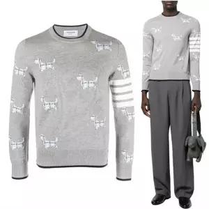 톰브라운 4 바 헥터 풀오버 니트 MKA490A Y1002 055