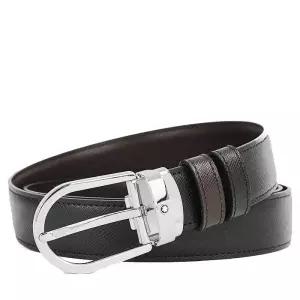 [스크래치] 공지상품/ 로고 양면 프리컷팅  h_113834  BLACK BROWN 남성 벨트