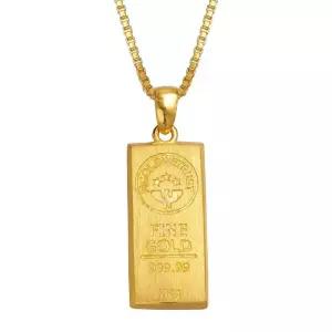 갤러리아 여자 순금 목걸이 무광 골드바 24K 11.25g 18K장식