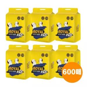 [금강아지] 로얄 더블 600매 애견 패드 대형 고흡수 두꺼운 배변패드(100매X6개)