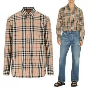 버버리 올오버 체크 프린팅 셔츠 8070577 A7028