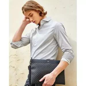 [롯데백화점]닥스 액세서리 LL선물포장[루이스브릿지] 블랙 DD 패턴 클러치백 DBBA4E466