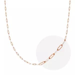 14K 미니 클립 체인 목걸이 줄 핑크 골드 1.4mm