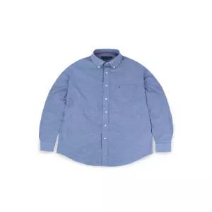 [타미힐피거][타미힐피거] 남성 클래식핏 린넨 코튼 셔츠 블루 (TH114)