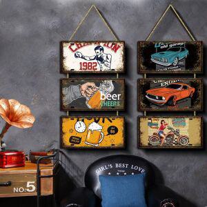 호프집 인테리어 벽장식 맥주집 빈티지 카페 액자 소품 포스터 장식 술집 벽 바 장식품