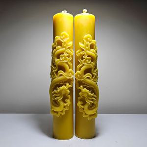 다르마 용초(2마리 세트), 불교 양초, 밀랍 초, 기도 초, 천연 캔들, 법당 초 ,비즈왁스 캔들