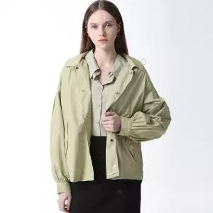 [하프클럽/쉬즈미스]탈부착 라이트 후드 셔링 점퍼 (택가격 278000원)