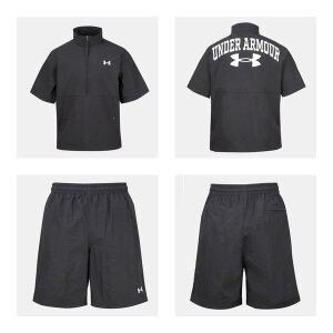 [언더아머](대전신세계)6007565-001 6007566-001 블랙  APAC 우븐 아노락 반바지 트레이닝복 세트 (상의...