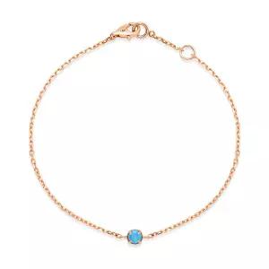 [비앤비골드] 14K 이터널 블루오팔 체인팔찌 NPB40198