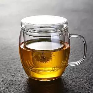 티머그 뚜껑 내열유리 유리컵 거름망 머그컵 WEBC9FF