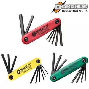 본더스 미제 프로페셔널 접이식 육각렌치 별 렌치 세트 모음(육각 별) 미리 인치 자전거수리 가구조립 수공구