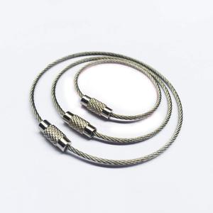 EDC 키체인 1.5mm 스텐 와이어링 키링 열쇠고리 200mm