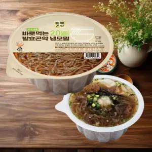 육수에 담겨 간편하게 바로먹는 발효곤약 냉모밀 350g 포장