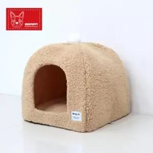베이지색 중소형견용 이글루하우스 A967001 강아지집