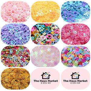 글리터 스팽글 대용량 500g 벌크 슬라임 파츠 스터드 꽃 하트 네일아트 공예