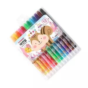 DN 아동 색연필 세트 12색 색칠놀이 어린이집 유치원 미술 핑크