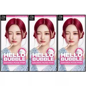미쟝센 헬로버블 7P사하라로즈핑크x3개 염색약 핫한 핑크레드 발색좋은 셀프염색