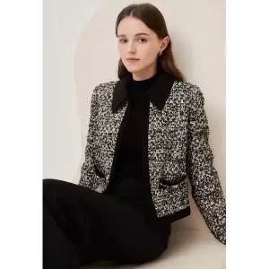 갤러리아 체인 장식 메탈 스팽글 크롭 재킷(GNAA0JK18)*