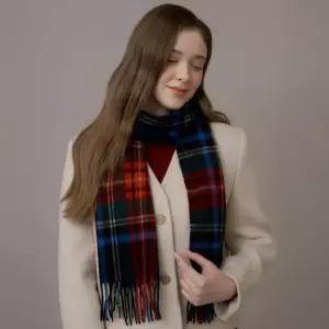 엘르 웨일스 울 롱 체크 머플러 SE44MW306