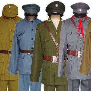 군복 연극 의상 무대 코스프레 전투복 옛날 코스튬  북한 소품 졸업사진