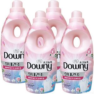 다우니 초고농축 엑스퍼트 실내건조 플로럴 프레시 본품 1L 4개