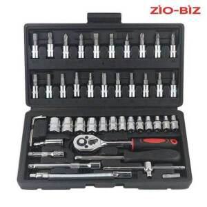 [지오비즈]복스 공구 세트 46종 + 휴대용 케이스 블랙/드릴비트 복스알 임팩 육각비트 라쳇렌치 소켓렌치