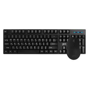 지클릭커 오피스프로 WMK60 스탠다드 M 무소음 무선 키보드 마우스 세트 블랙