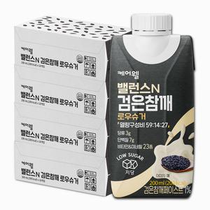 [공식] 케어웰 밸런스N 검은참깨 로우슈거 200ml 72팩 직장인 수험생 어르신 영양보충 아침식사대용