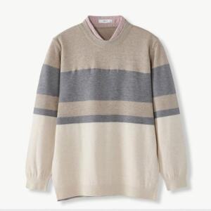 STCO 세이브존04 SS 셔츠레이어드 블록니트 2KT24101S