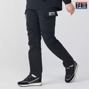 스프리스 여성 지퍼 카고 팬츠 블랙