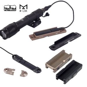SF M600 M600C Airsoft 무기 라이트 M300 손전등 압력 패드 스위치 Mlok Keymod 레일 마운트 액세서리 Pica