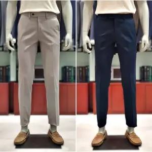 [갤러리아] 킨록 얇은두께 슬림핏 밴딩 슬랙스 2종 택1 (TJ323, 324)