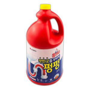 [이지커머스]홈스타 막힌곳을 부탁해 펑펑 배수구 세정제 2L - O 배수구세척제 배수구클리너 베수구청소 배