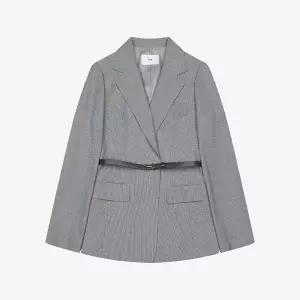 [SI](의정부점)체크 슬림핏 벨티드 재킷 (SSKJJAB11080)(SSKJJ11080)