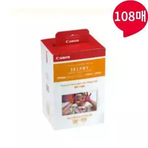 캐논 정품 셀피 SELPHY 인화지 RP-108 CP1500 CP1300 CP1200 CP910 카트리지2개+인화지108매 세트