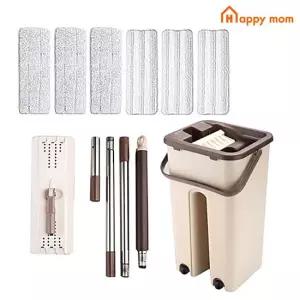 해피맘 파워슬림 클리너 물걸레 밀대 청소기(걸레6장)