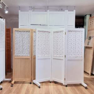 틈이 보이지 않는 플라워 153 원목 바퀴 2단, 3단 파티션 카페가림막 원룸 공간분리