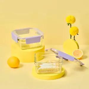 글라스락 퓨어 오븐 베리페리 정사각 1130mL 2조