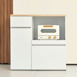 [바로방 가구]러스틱 800 렌지대 주방수납장 밥솥장 전자레인지 에어프라이어 선반