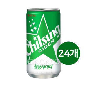 롯데칠성 칠성사이다 190ml 24개 업소용 음료수 미니 캔음료 탄산음료수