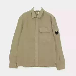 CP컴퍼니 렌즈와펜 브로큰 린넨 코튼 오버셔츠 남성 자켓 18CMOS243A 006501G 305