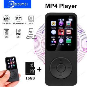 MP4 블루투스 MP3 플레이어 내장 스피커 휴대용 스테레오 음악 지원 TF FM 라디오 전자 녹음