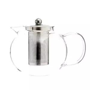 내열유리 차포트 1.3L 거름망 티포트 대용량 원형 (WFHEYP1)